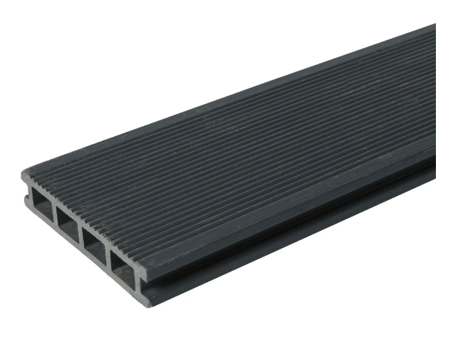 Террасная доска из ДПК пустотелая CM Decking серия VINTAGE цвет EBONY (эбен, серый)
