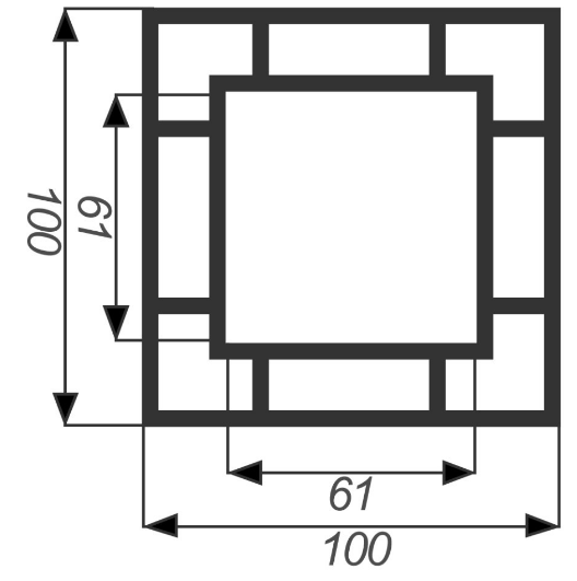 Столб из ДПК Faynag Wood Графит 